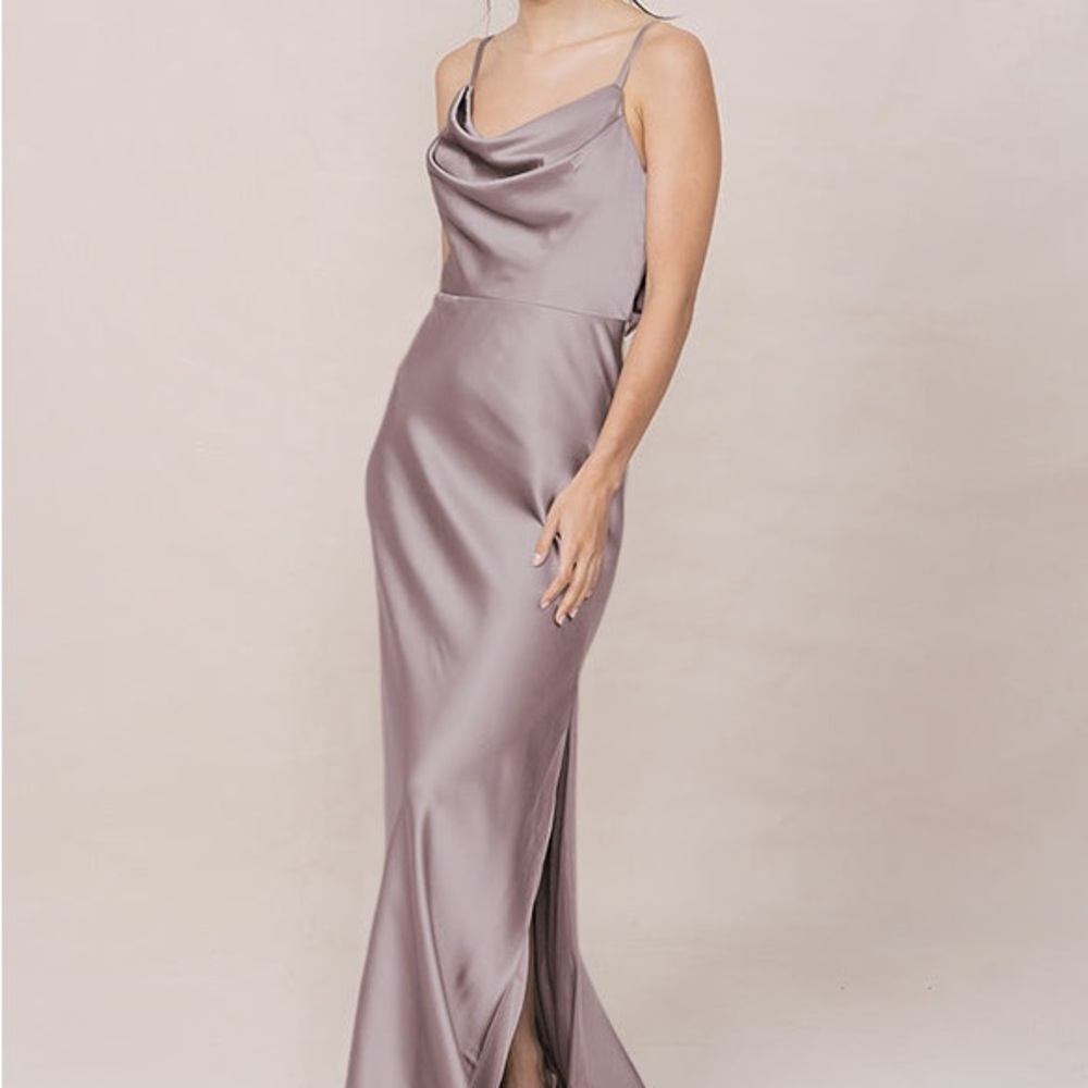 Revelry Nadia Bridesmaid Gown in Taupe